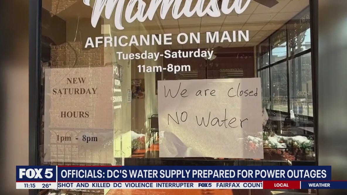 DC's water supply prepared for power outages: officials